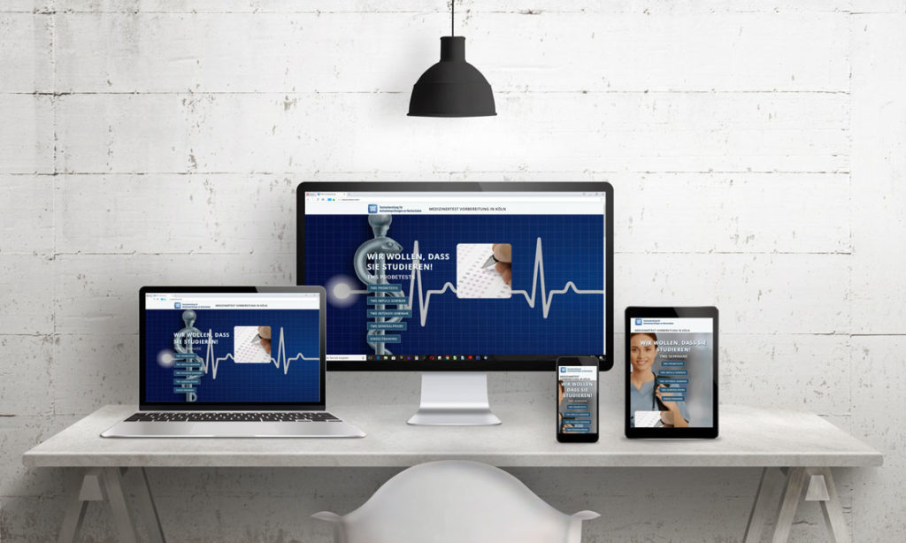 Webseite mit Shop "Medizinertest"